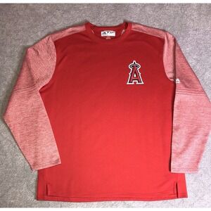 Los Angeles Angels MLB Majestic Baseball Team XL Warmup Red Shirt X-Large